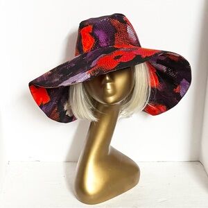 Wide Brim Floral Sun Hat